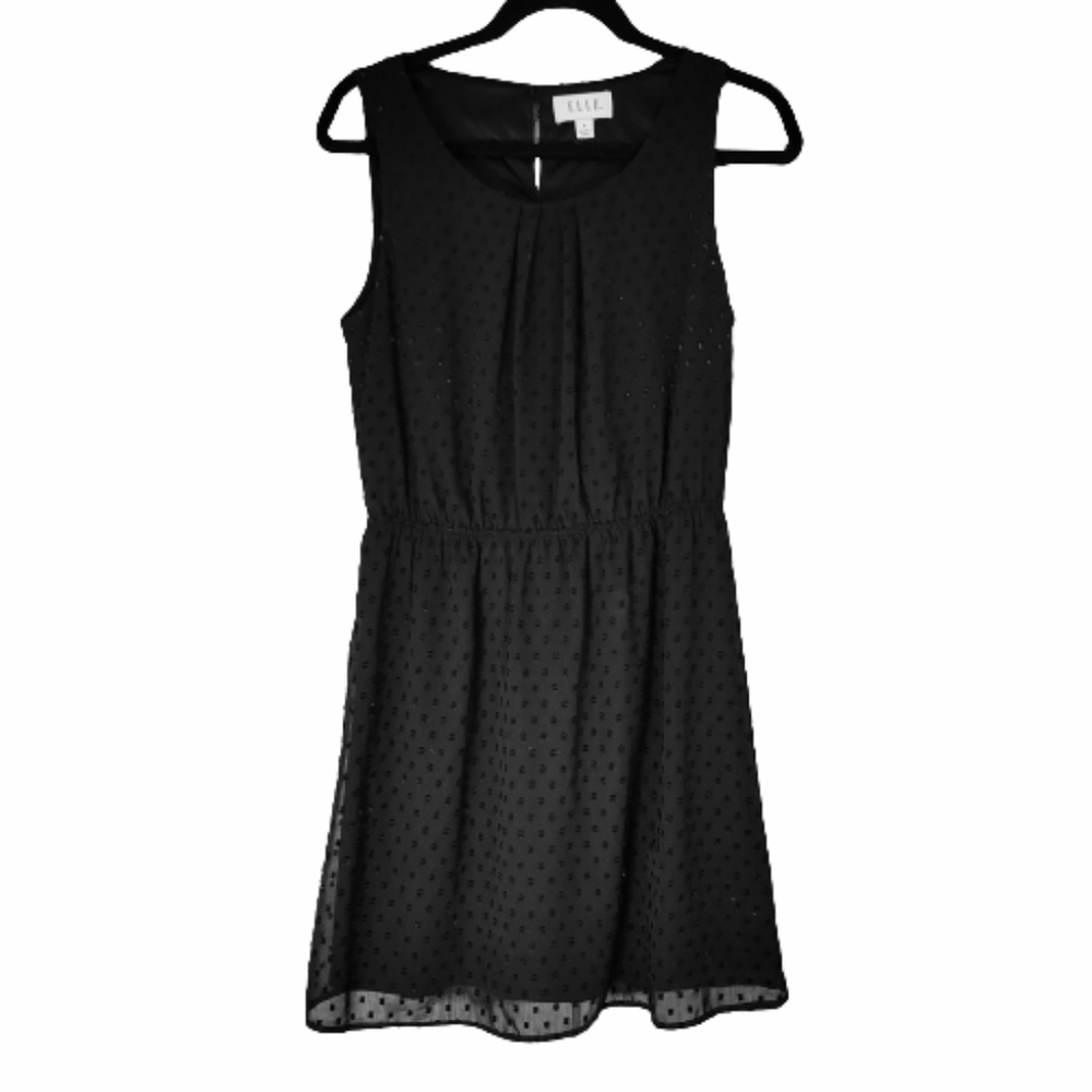 Elle Sleeveless Black Dress Women's Size 8